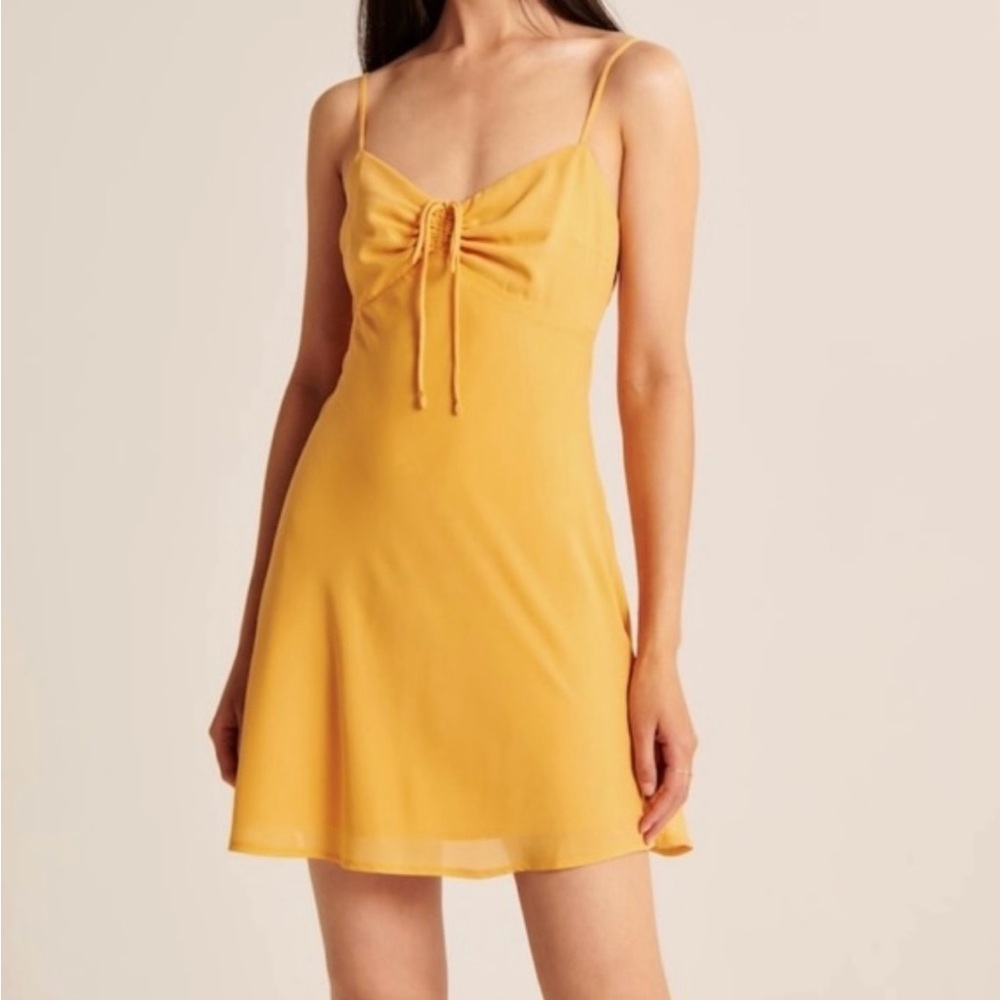 Abercrombie Cinch Front Slip Mini Dress